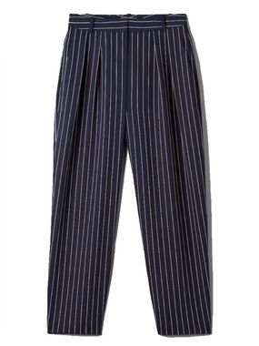 Aritzia Babaton Navy and White Pinstripe Pant